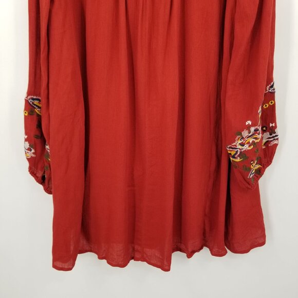 Altar'd State Long Sleeve Embroidered Boho Oversized Tunic Dress Small Festival - Picture 10 of 12